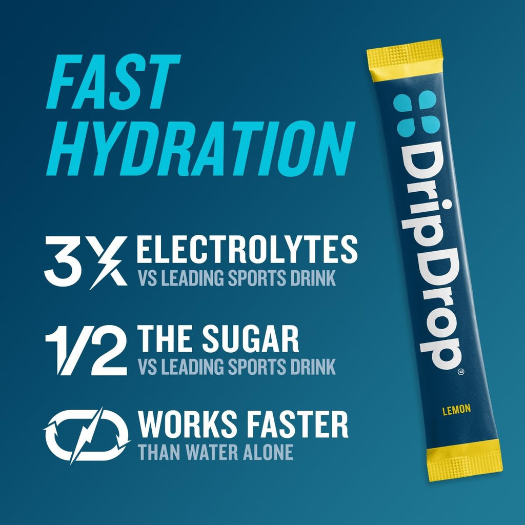 Lemon Electrolyte Powder, 8 oz sticks, 32 count D4