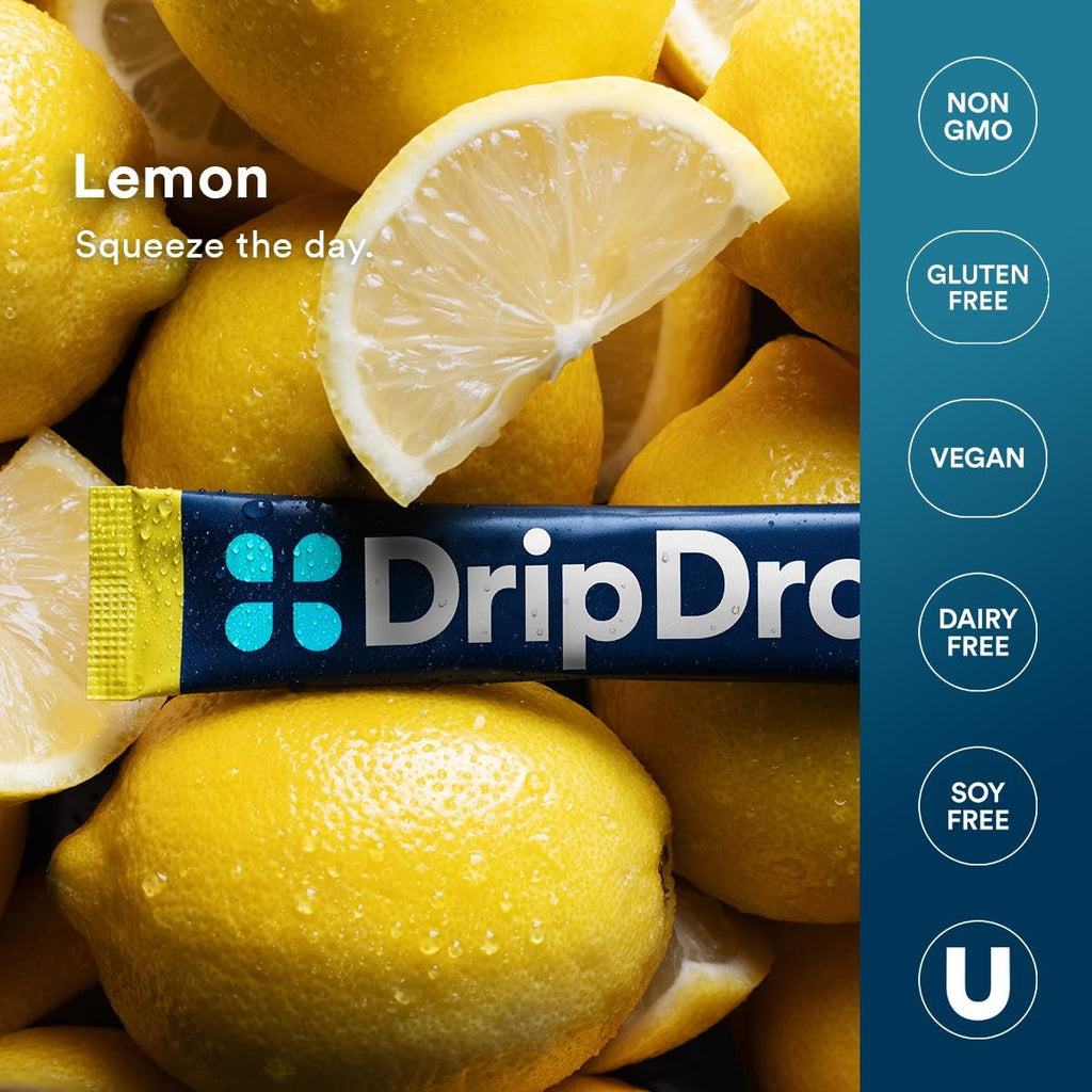 Lemon Electrolyte Powder, 8 oz sticks, 32 count D4