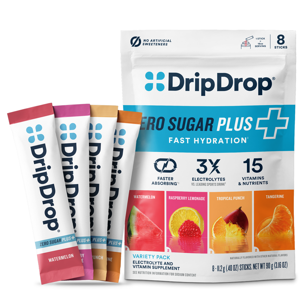 Zero Sugar Plus, Watermelon, Tangerine, Tropical Punch, Raspberry Lemonade, 16 oz sticks, 8 count O6
