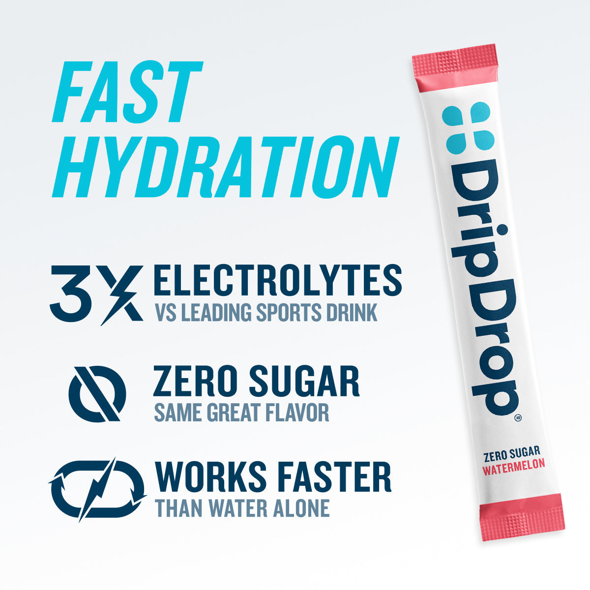 Zero Sugar Watermelon Electrolyte Powder, 8 oz sticks, 32 count E3