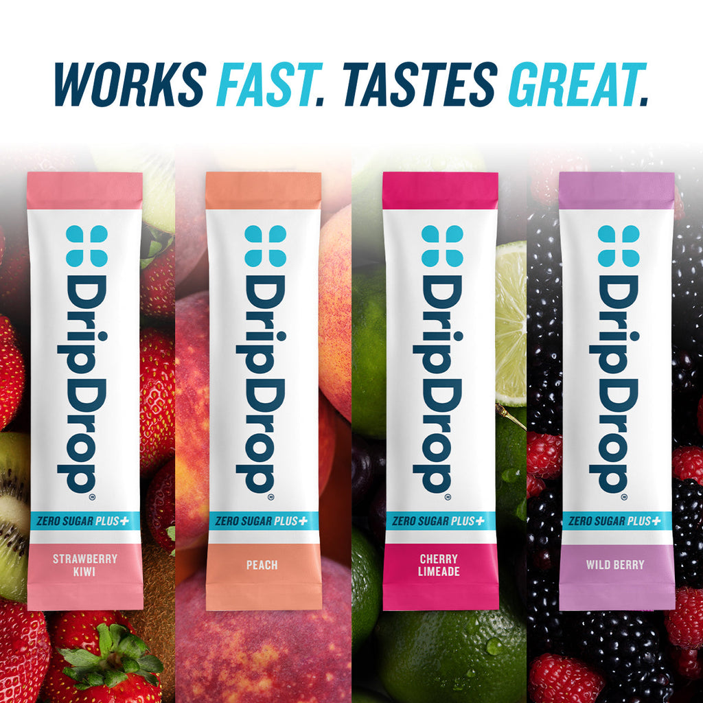 Zero Sugar Plus, Strawberry Kiwi, Peach, Cherry Limeade, Wild Berry, 16 oz sticks, 8 count T0